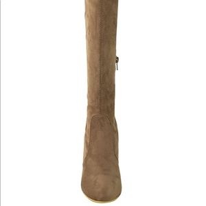 Thigh high mocha Faux suede boots- size 8